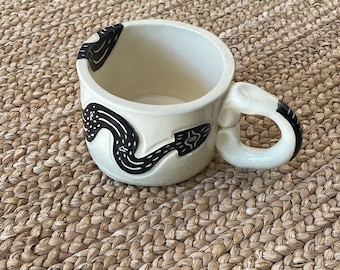 Snake Ceramic Mug - Snake Spirit Mug - Burnt Thistle Ceramics - 10 oz mug