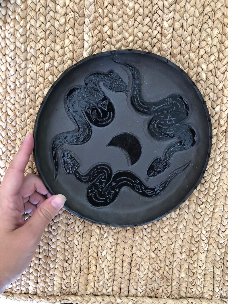 Made to Order Ceramic Plates Snakes Plate Set Set of 4 6 Etsy