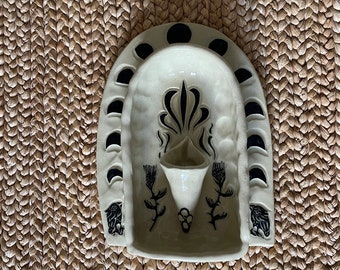 A Prick of a Thistle Altar -  Moon Phase Wall Hanging Piece - Burnt Thistle Ceramics