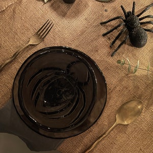 Spider Spirit Plates 8 inch plates Matte Deep Brown Clay with Black Shiny Glaze Sold Separately Burnt Thistle image 8