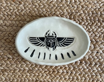 Scarab Spirit Dish - Sacred Beetle | Burnt Thistle Ceramics