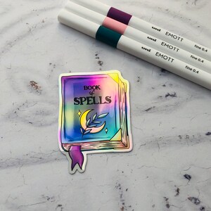 Holographic Spell Book Sticker: Witch Decal