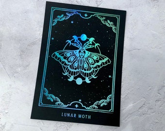 Tarot Inspired Lunar Moth Foiled Dashboard