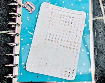 Foiled Alphabet stickers