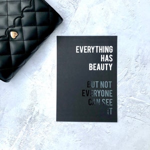 Everything Has Beauty Planner dashboard, Foiled quote dashboard, Minimal, Stylish Dashboard