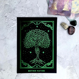 Tableau de bord De planificateur de mère nature inspiré du tarot, tableau de bord en aluminium, jeu de tarot