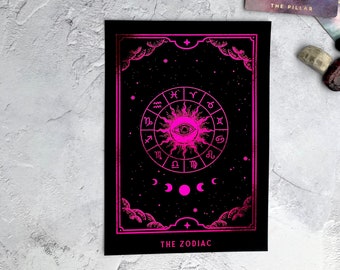 Tarot Inspired The Zodiac Planner dashboard, Foiled dashboard, Tarot Deck