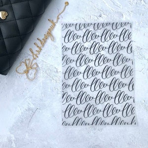 Foiled Calligraphy Swirls - Vellum or Acetate Sheet