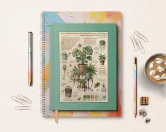 Vintage Botanical Planner Dashboard | Houseplant Journal Insert, Cottagecore Decor
