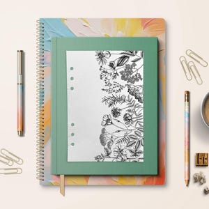 Tableau de bord de bordure d&#39;herbes monogramme d&#39;apothicaire - tableau de bord de l&#39;agenda