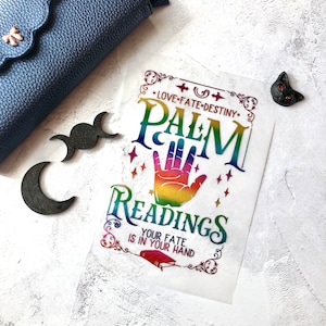 Palm Readings Planner dashboard, Foiled dashboard, Halloween Planner