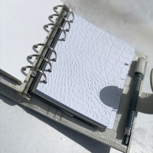 Crocodile Skin Textured Side Tab Dividers - Croco Texture - Planner dividers - Minimal Planning
