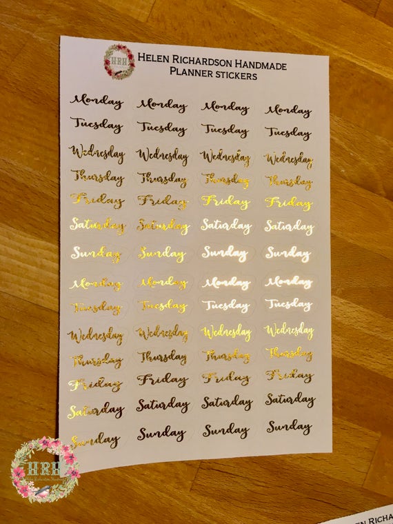 Journal Stickers Foiled Script Words Stickers Functional Stickers Gold Foil Agenda Stickers Planner Stickers Days Of The Week Stickers Journal Stickers Foiled Script Words Stickers Functional Stickers Gold Foil Agenda Stickers Planner Stickers Days Of The Week Stickers