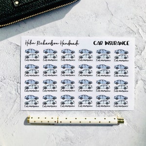 Plannerstickers - Autoverzekering