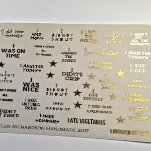 Foiled Adulting stickers image 1