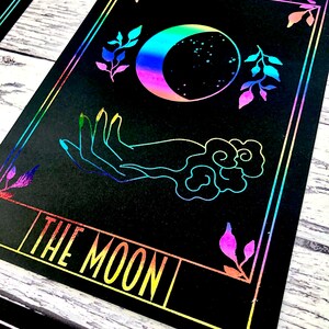 Tarot Karte The Moon Planner Dashboard, Foiled Dashboard, Tarot Deck