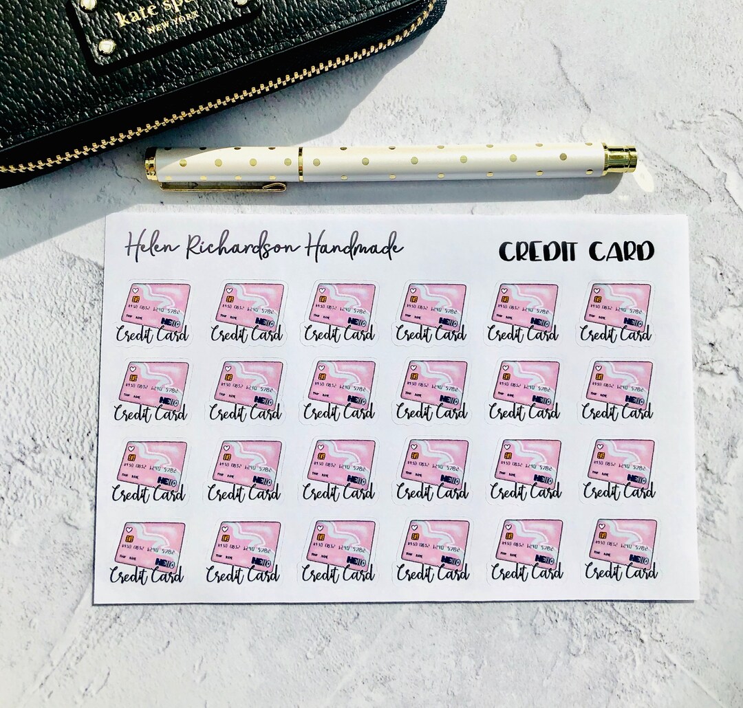 Planner Stickers - Credit Card - Etsy Australia