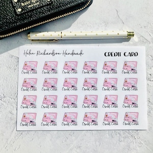 Planner stickers - Creditcard