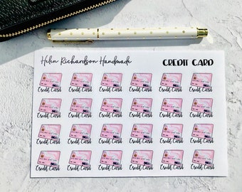 Planner stickers - Credit card