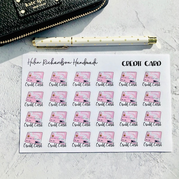 Planner stickers - Credit card