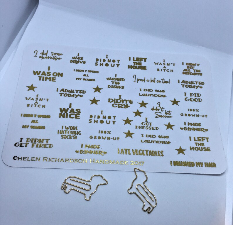 Foiled Adulting stickers image 2