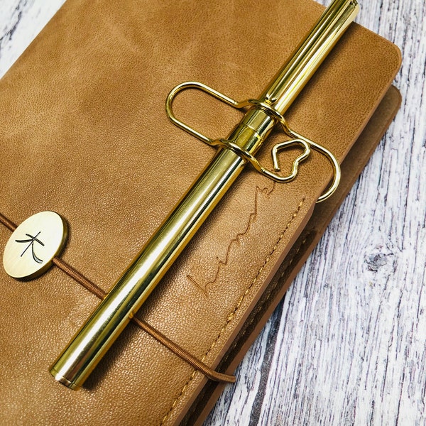 Porte-stylo - Pince à stylo minimaliste - Conception de coeur - Pince à stylo pour carnet de voyage