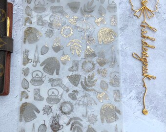Autumn Essentials Design Foiled, Printed white, Vellum, Acetate