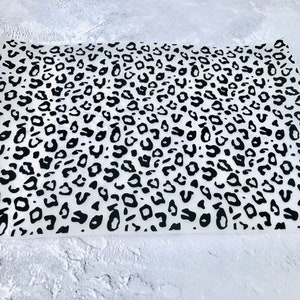 Leopard Print, Animal Print Design Foiled, Printed white, Vellum, Acetate