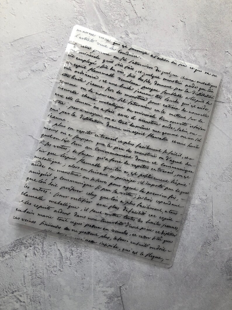 Fancy Writing Planner Cover: Clear Laminate, Snap-In image 6