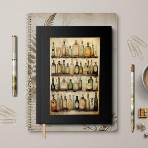 Étagères d&#39;apothicaire (ver 2) - Tableau de bord Green Witch - Tableau de bord planificateur - Planificateur vintage - Witch Planner