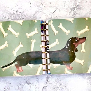 Sausage dog Dachshund Planner cover Happy planner cover snap in cover,  Life planner, Micro HP, Half notes Replacement cover