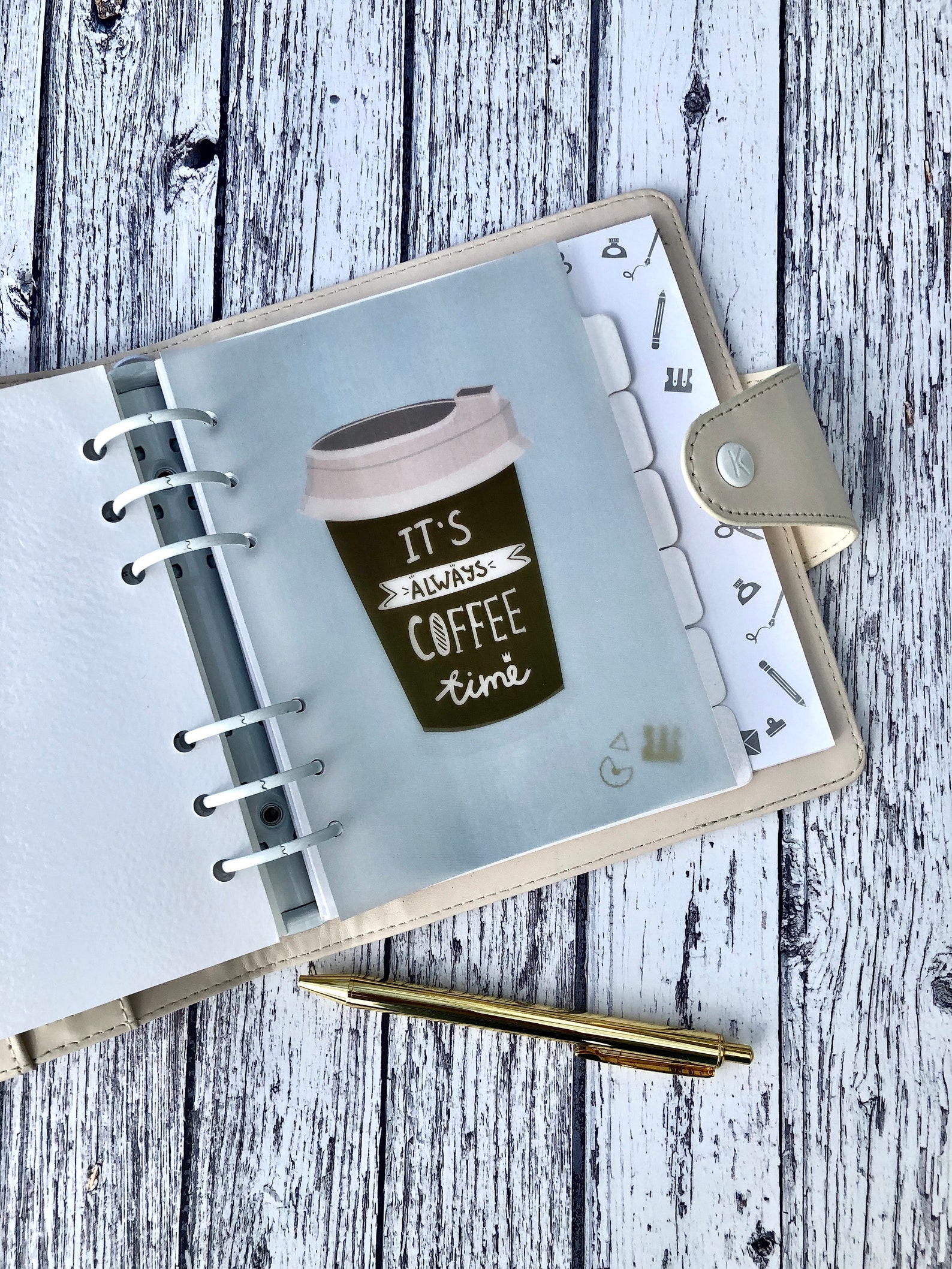 Vellum Planner Dashboard Planner Cart Coffee TN Dashboard Etsy