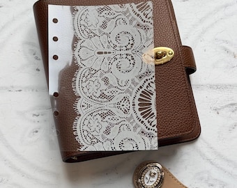 Deep Lace Planner Dashboard: White Print Vellum Or Acetate Insert