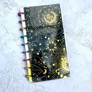 Planner cover Happy planner cover snap in cover Foil astrology Sun Moon and stars,  cover, Micro notes cover, Half notes cover