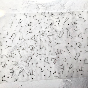 Constellations, stars, star signs Foiled Vellum, Printed white, Vellum, Acetate