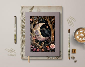 Moon and Crow - Dark Florals Planner Dashboard - Planner Decoration