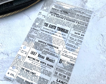 Vintage Newspaper Vellum Planner Dashboard