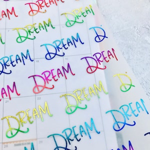 Dream word vellum, Foiled, Printed white