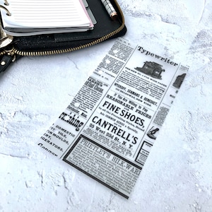 Vintage Newspaper (2) Planner dashboard, Vellum Dashboard,Acetate Dashboard