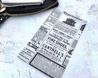 Vintage Newspaper Vellum Planner Dashboard
