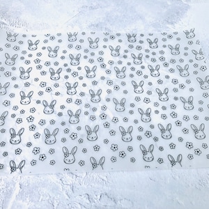 Bunny & Flowers Vellum Sheet: Foiled Scrapbook Planner Embellishment