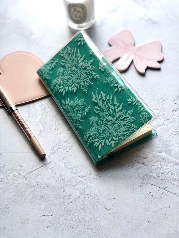 White Floral Bouquet Design Hobonichi Weeks PVC cover