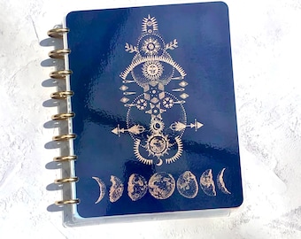 Foil Astrologie Planer Cover: Laminierter Snap-In, Happy Planner Ersatz