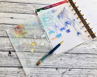 Halloween Spider Web Vellum: Foiled Planner Scrapbook Embellishment