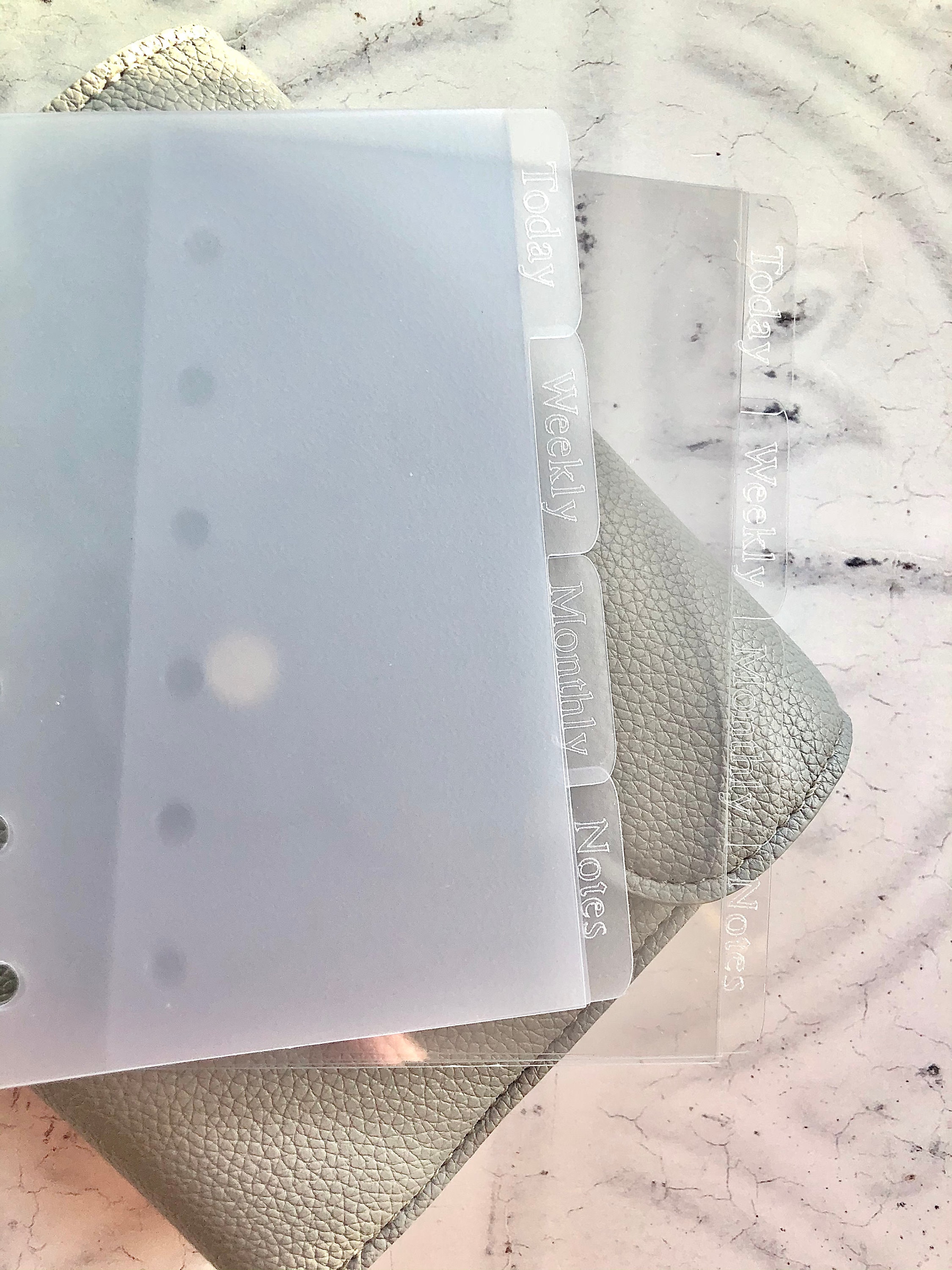 Etched Clear plastic SIDE tab dividers Planner dividers Etsy