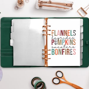 Parole autunnali - Cruscotto Planner parole autunnali - Autunno - Autunno