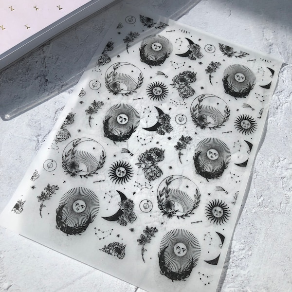 Floral Vellum Paper Etsy