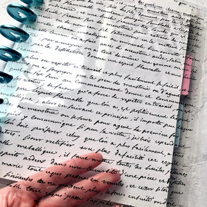 Fancy Writing Planner Cover: Clear Laminate, Snap-In image 5