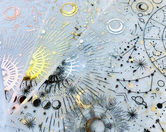 Foiled Astrological vellum sacred geometry