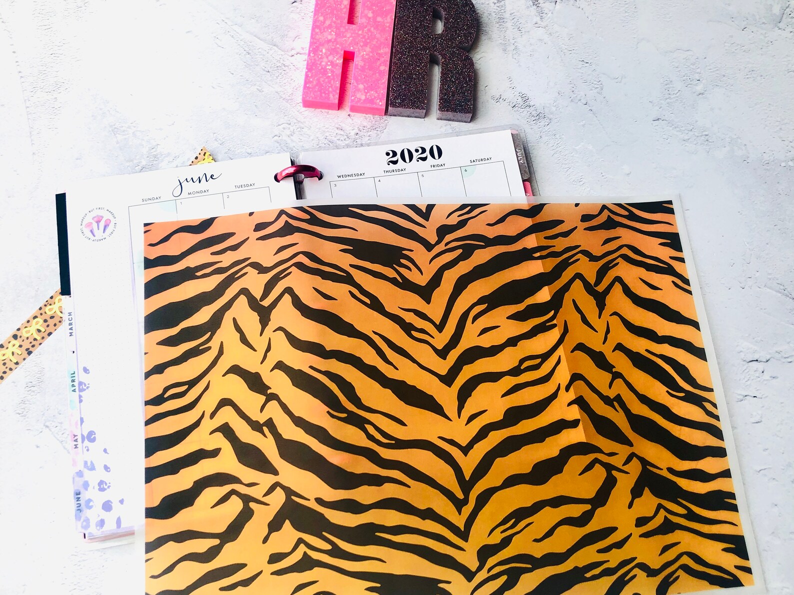 Tiger Print Vellum Animal Print Printed Vellum Scrapbook Etsy